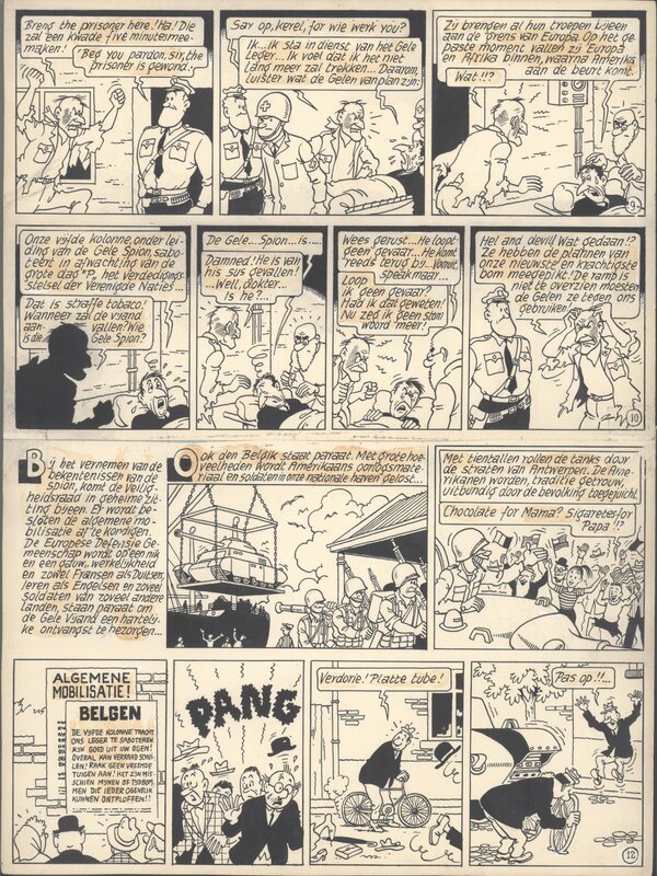 Bob De Moor, Johan et Stephane / Snoe en Snolleke - l'Espion Jaune / De Gele Spion - planche 3 - Comic Strip
