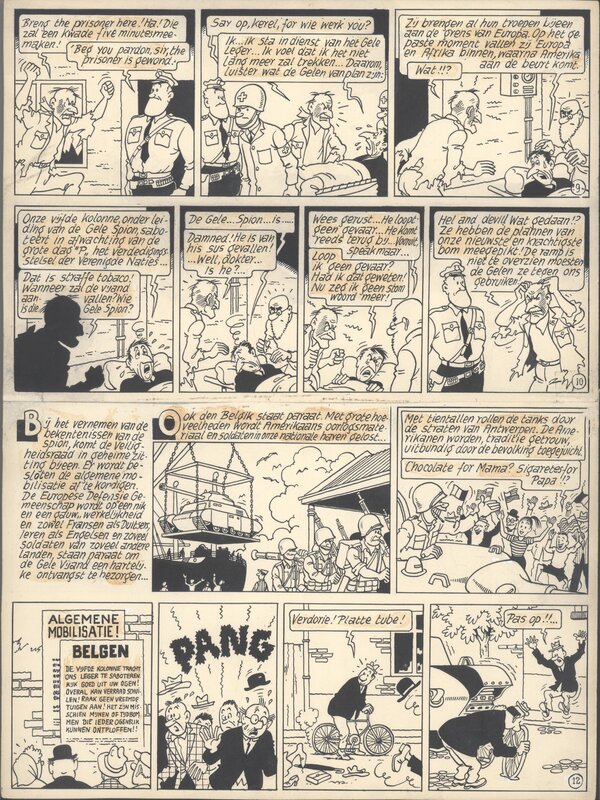 Bob De Moor, Johan et Stephane / Snoe en Snolleke - l'Espion Jaune / De Gele Spion - planche 3 - Planche originale