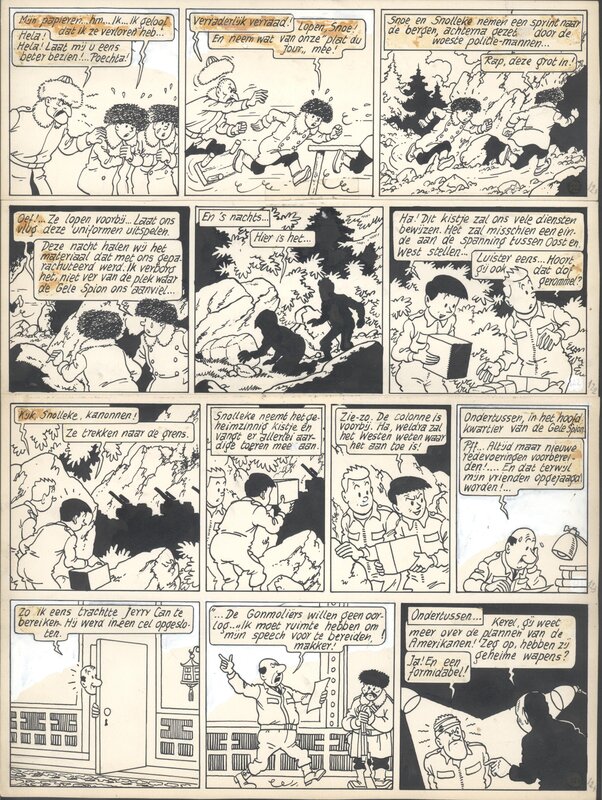 Bob De Moor, Johan et Stephane / Snoe en Snolleke - l'Espion Jaune / De Gele Spion - planche 31 - Comic Strip