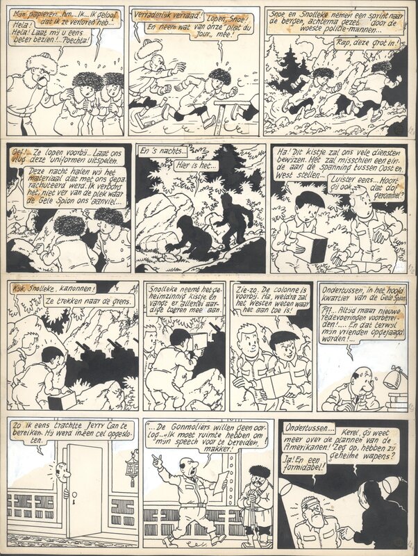 Bob De Moor, Johan et Stephane / Snoe en Snolleke - l'Espion Jaune / De Gele Spion - planche 31 - Planche originale