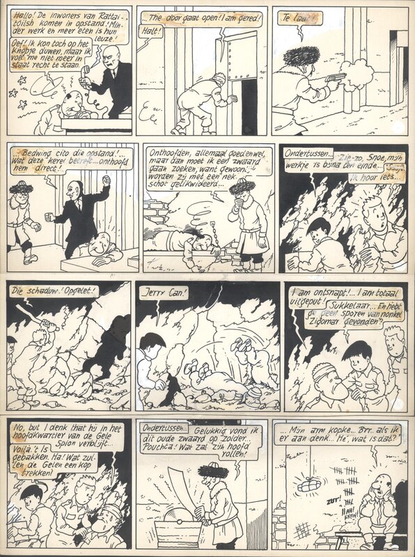 Bob De Moor, Johan et Stephane / Snoe en Snolleke - l'Espion Jaune / De Gele Spion - planche 33 - Comic Strip