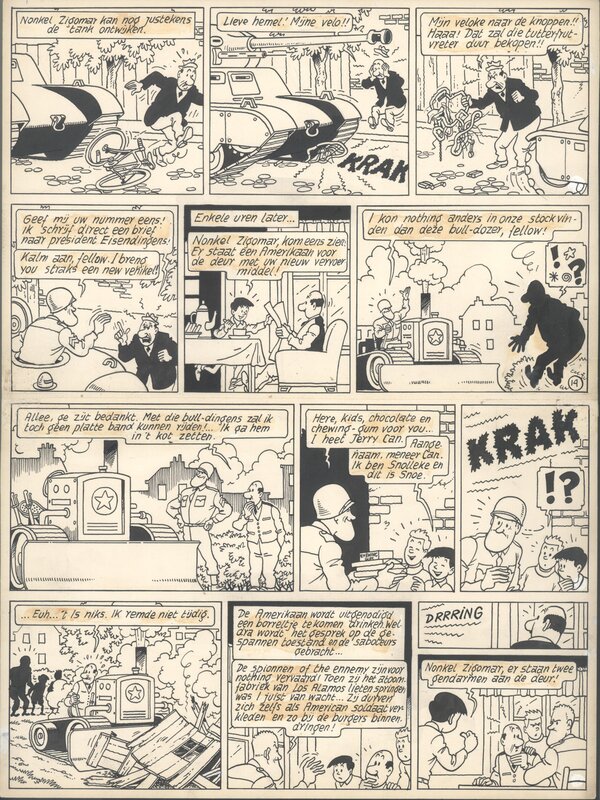 Bob De Moor, Johan et Stephane / Snoe en Snolleke - l'Espion Jaune / De Gele Spion - planche 4 - Comic Strip
