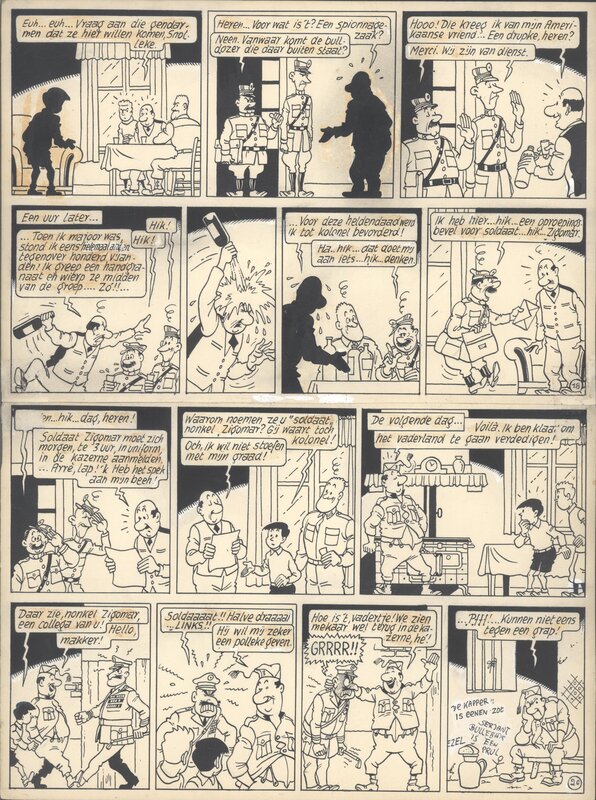 Bob De Moor, Johan et Stephane / Snoe en Snolleke - l'Espion Jaune / De Gele Spion - planche 5 - Comic Strip
