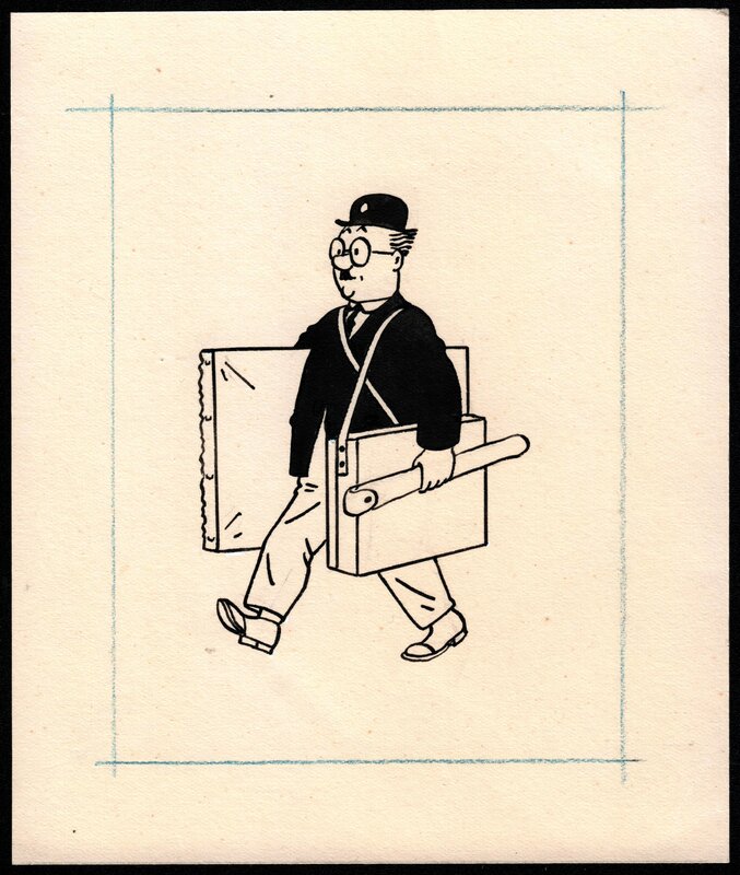 Bob De Moor, Meester Mus/ Monsieur Tric - illustration pour TINTIN - Illustration originale