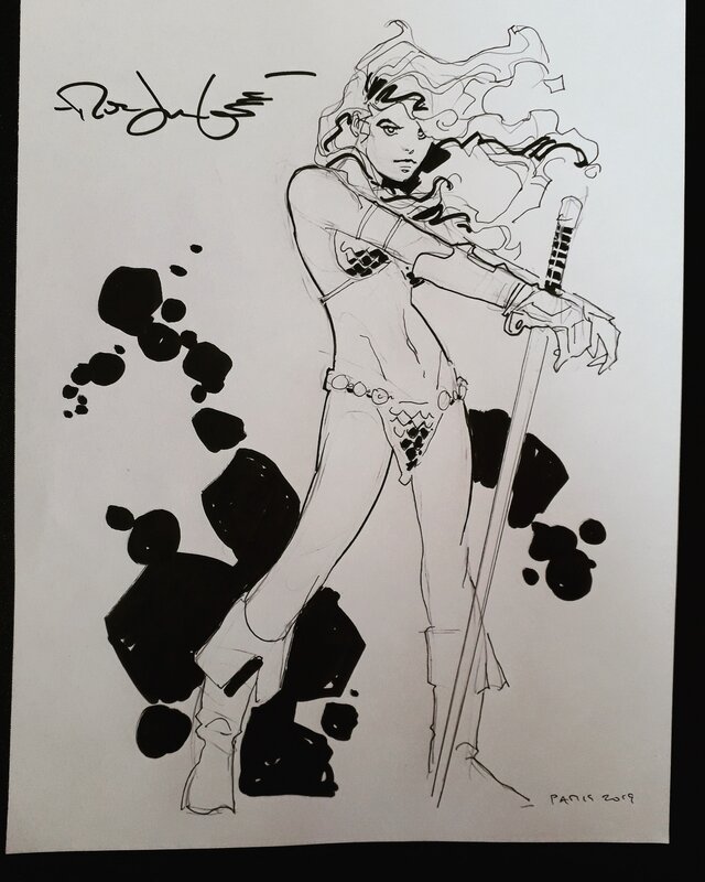 Red Sonja par Rick Leonardi - Illustration originale