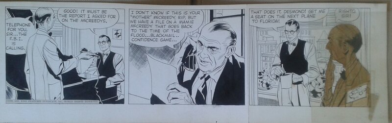 Rip Kirby par Alex Raymond - Planche originale