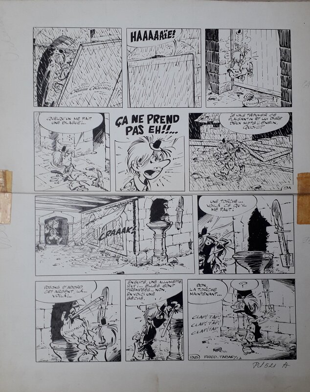 Jean Tabary, L'alchimiste - Valentin Le Vagabon - Planche originale