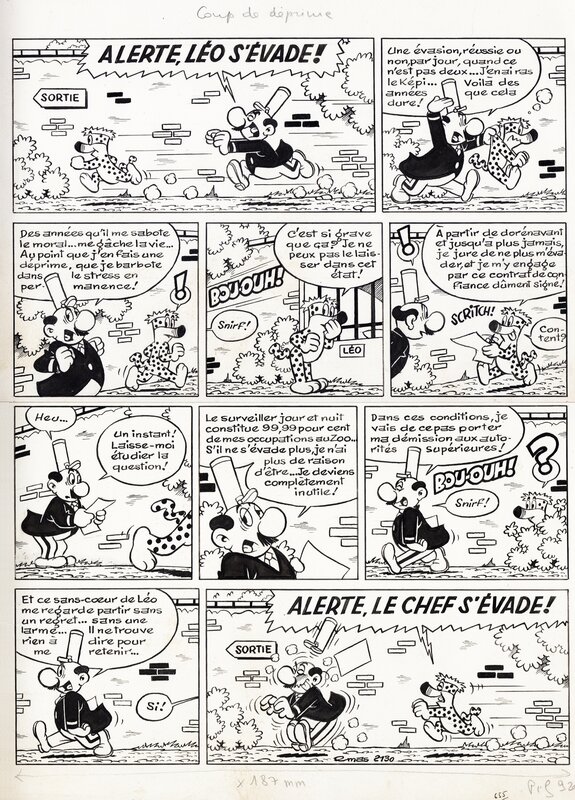 Léo Bête à part par Roger Mas - Planche originale