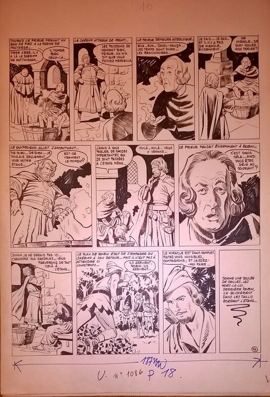 Lucien Nortier, Christian Gaty, Jean Ollivier, Robin des Bois / Le prieur d’Ollerton - Planche originale
