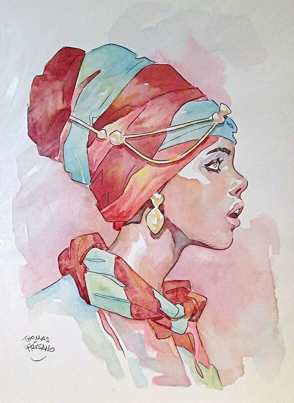 Jeune fille by Thomas Frisano - Original Illustration