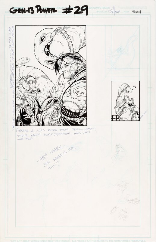 Carlos D'Anda, Mark Irwin, Gen 13 Power Pack #29 : Slug Racing - Original Illustration