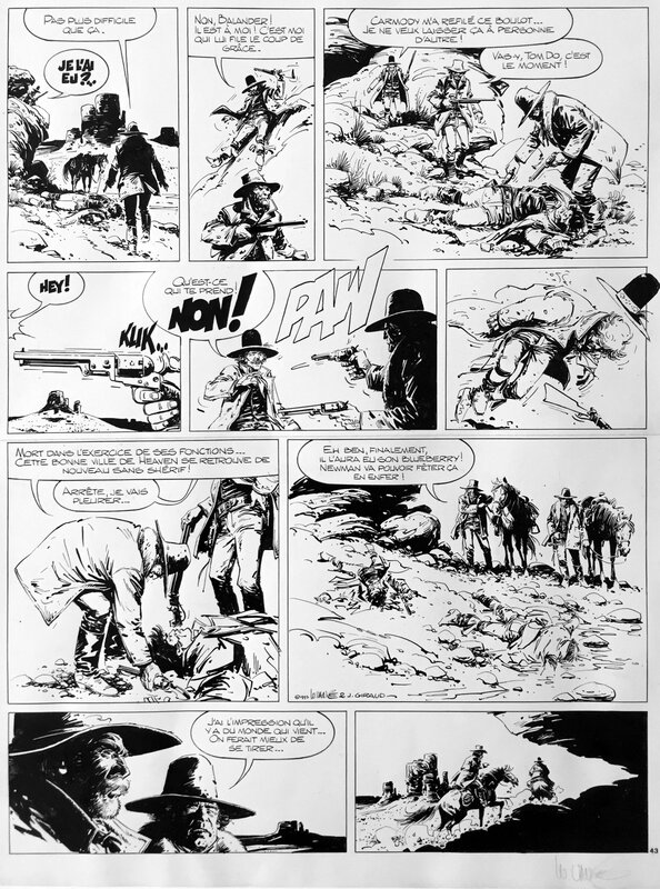 Marshal Blueberry par William Vance, Pétra, Jean Giraud - Planche originale