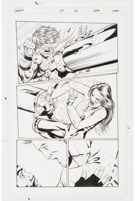 Gen 13 #28 p20 par Gary Frank, Cam Smith - Planche originale