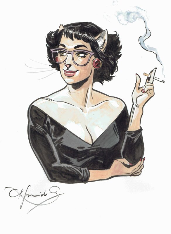 Alma (Blacksad) par Juanjo Guarnido - Illustration originale