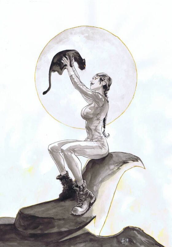 Tirso, Catwoman - Début de nuit - Illustration originale