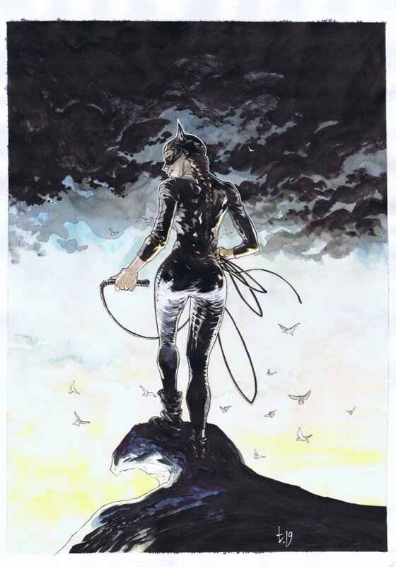Tirso, Catwoman - Observation - Illustration originale