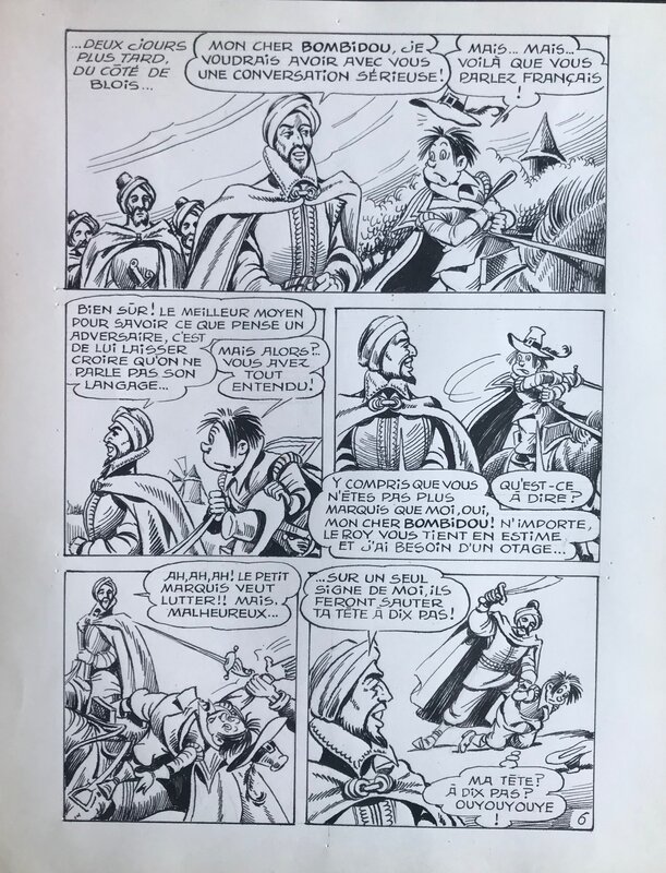 Eugène Gire, Le messager du roi Henri pl 6 - Planche originale