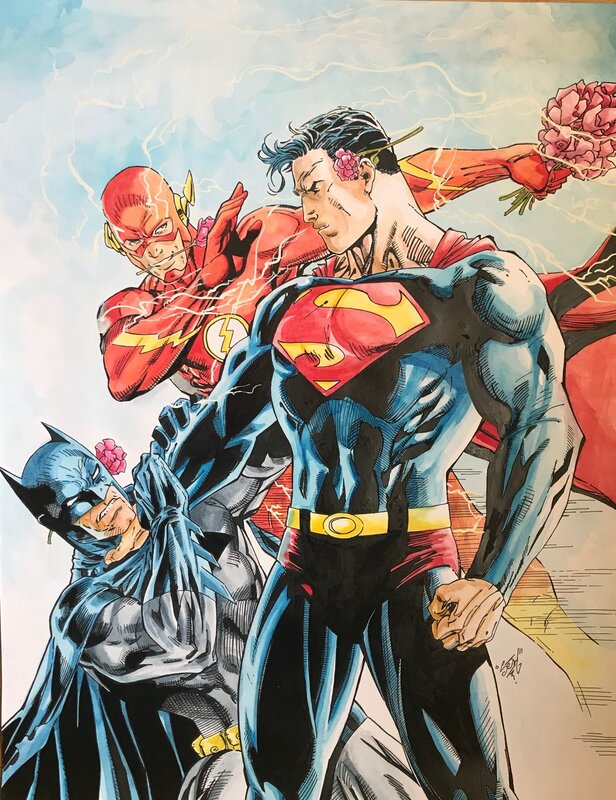 Justice league par Shifty Seth - Illustration originale