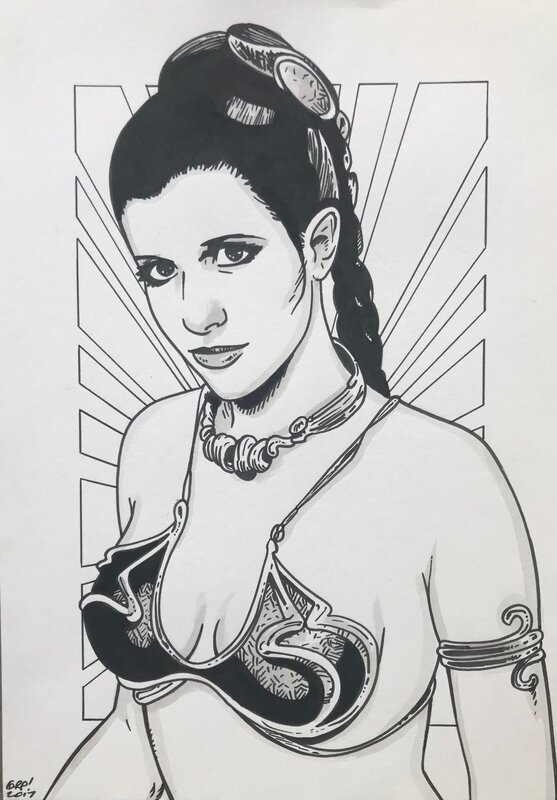 Gary Parkins, Star Wars - Princesse Leia - Original Illustration