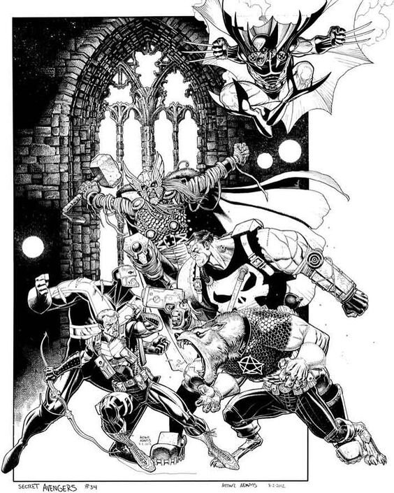 Arthur Adams Cover Secret Avengers # 34 - Couverture originale