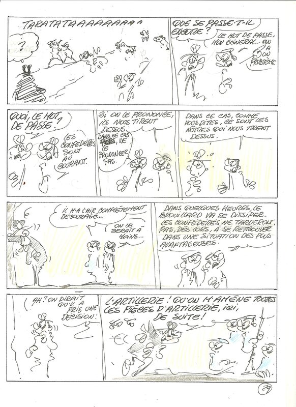 Raoul Cauvin, Les bleus dans le brouillard albun numero 52 - Œuvre originale