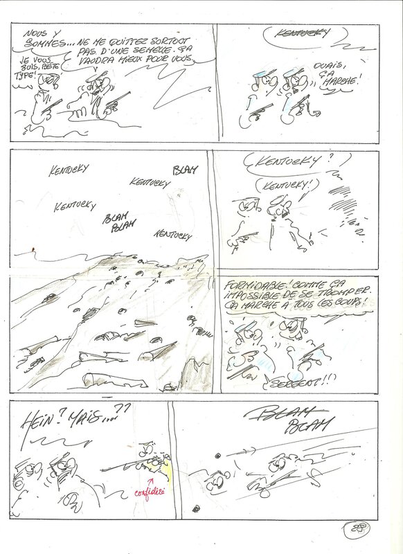 Raoul Cauvin, Les bleus dans le brouillard albun numero 52 - Œuvre originale