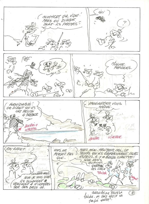 Raoul Cauvin, Les bleus dans le brouillard albun numero 52 - Original art
