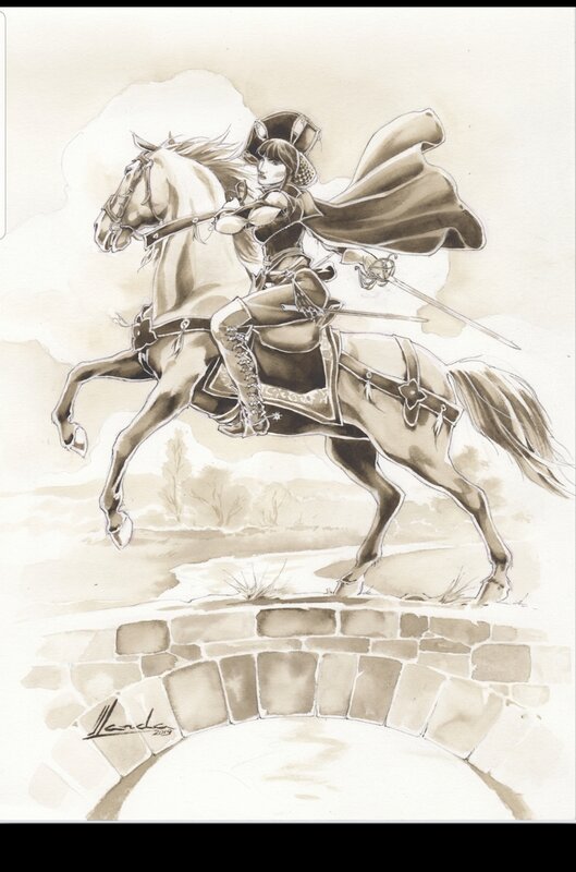 Arthus trivium par Juan Luís Landa - Illustration originale