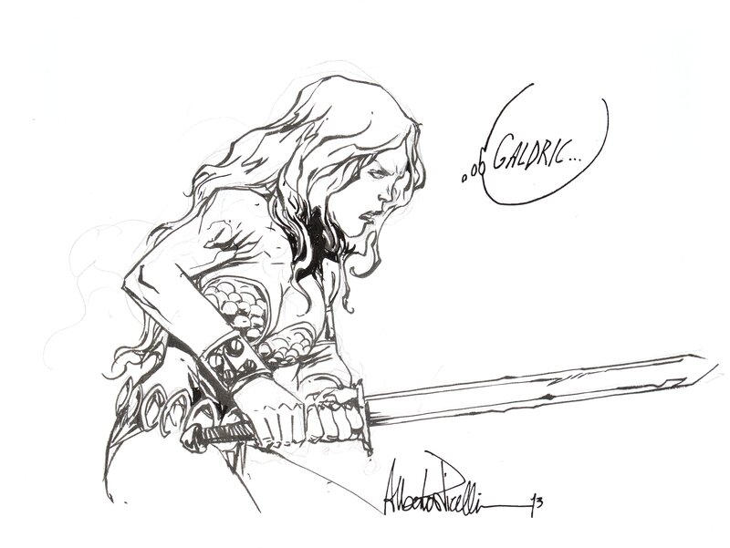 Red Sonja by Alberto Ponticelli - Original Illustration