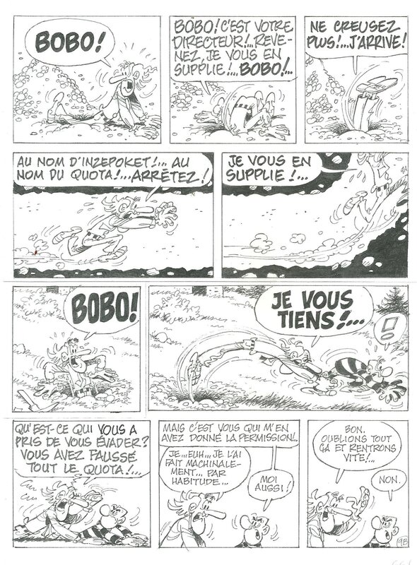 Bobo le quota par Paul Deliège - Planche originale