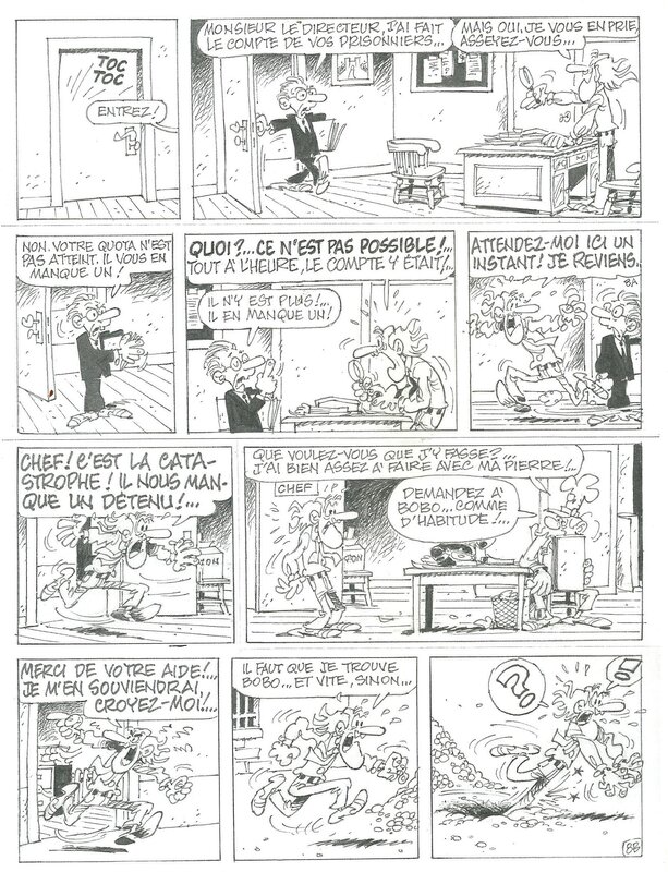 Bobo le quota par Paul Deliège - Planche originale