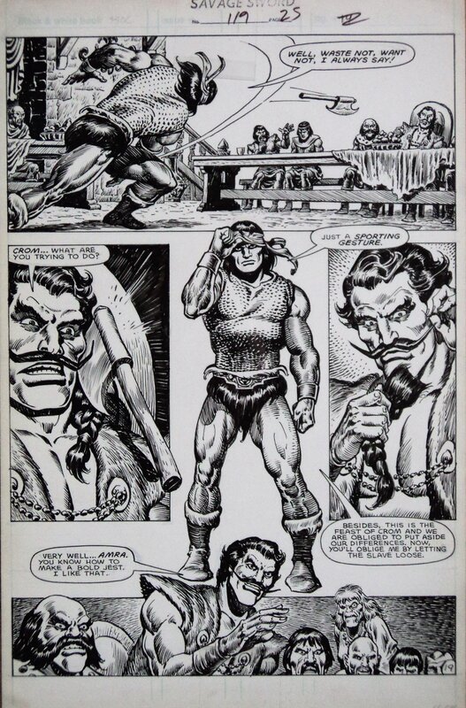 Ernie Chan, Conan - savage sword pl 19 - Planche originale