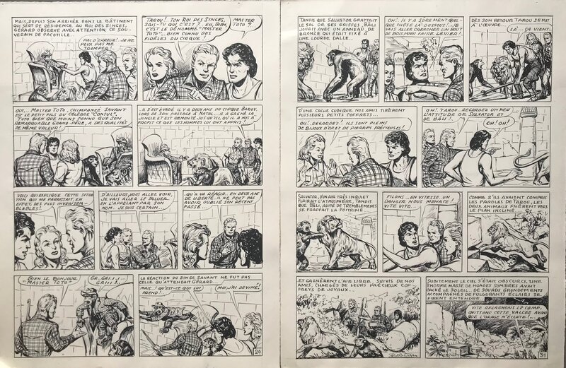 Tarou pl 24 et 31 par Bob Dan - Planche originale