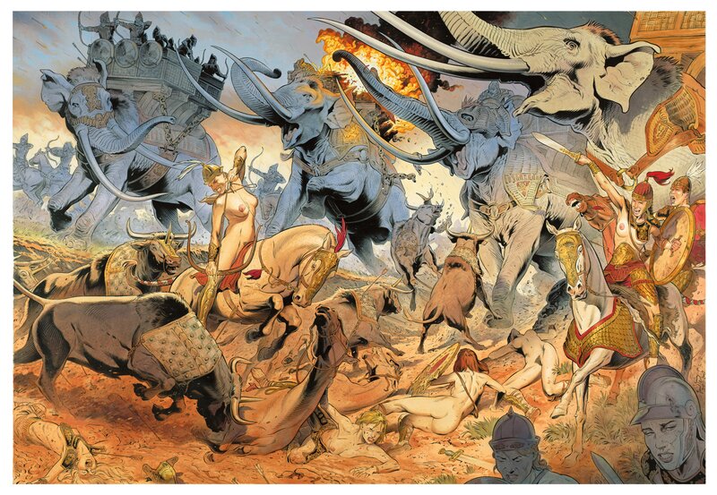 Bataille par François Miville-Deschênes - Illustration originale