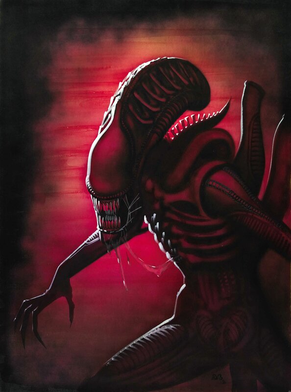 Den Beauvais, Original Alien Painting - Illustration originale