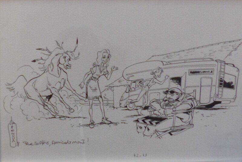 Benoît Du Peloux, Illustration triple galop - Illustration originale