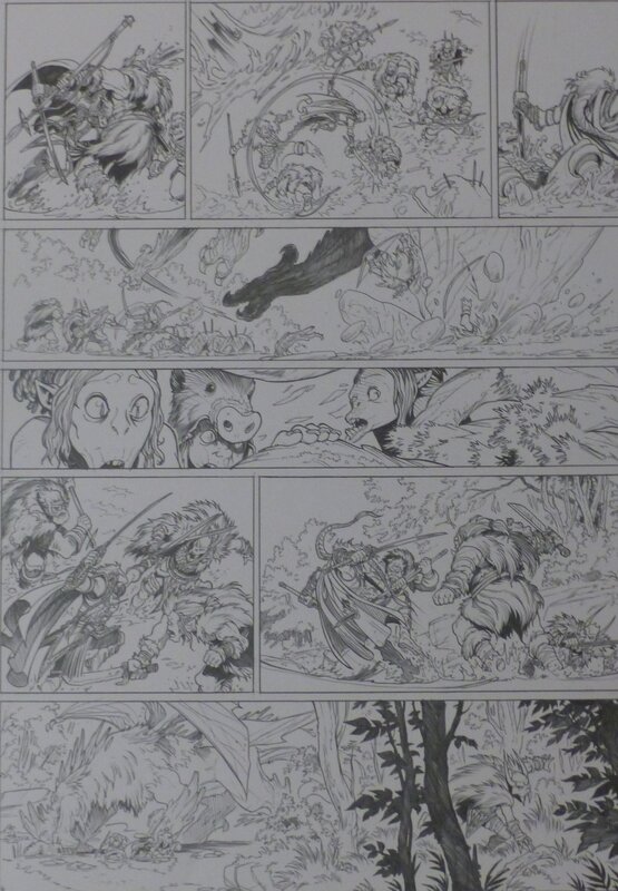 Stéphane Bileau, Planche originale les Elfes tome 8 page 6 - Comic Strip