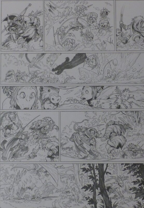 Stéphane Bileau, Planche originale les Elfes tome 8 page 6 - Planche originale