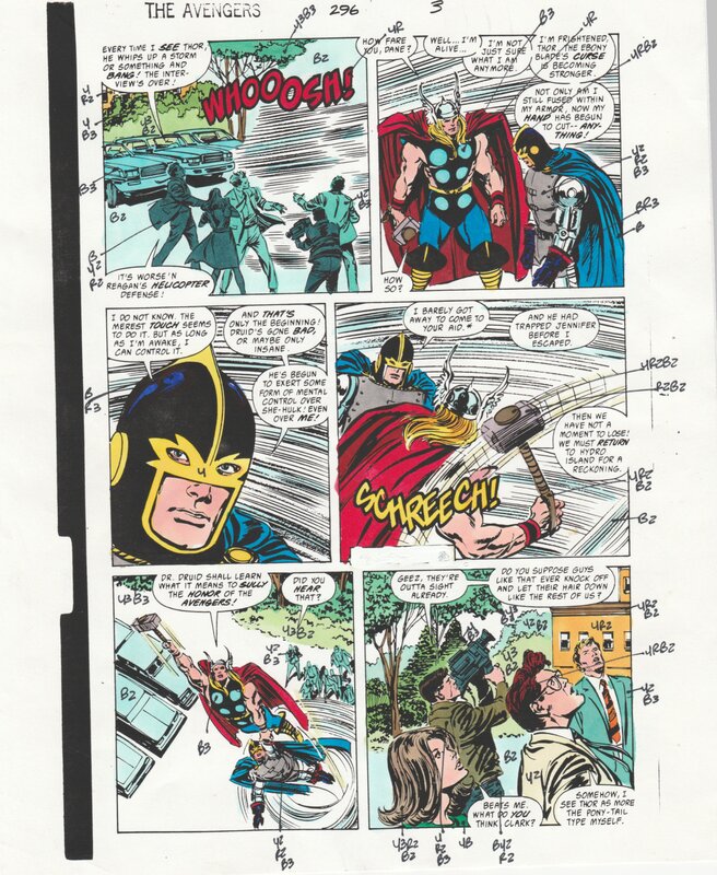 Avengers 296 p3 by Max Scheele - Original art