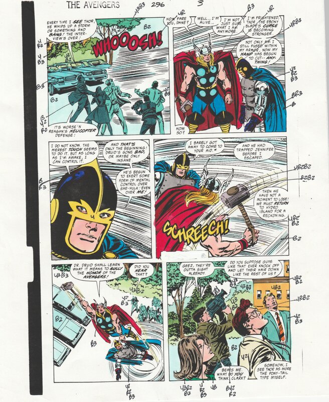 Avengers 296 p3 par Max Scheele - Mise en couleur