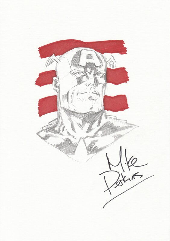Captain America par Mike Perkins - Dédicace