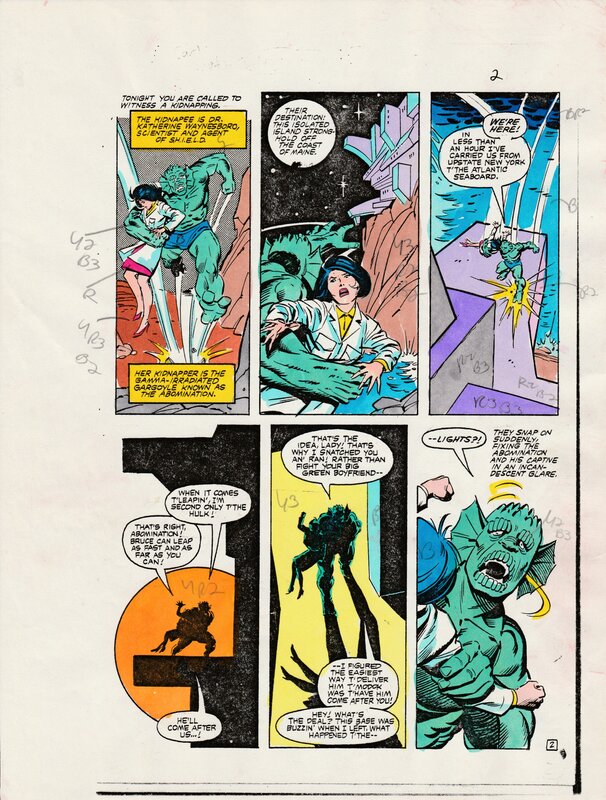 Bob Sharen, The incredible Hulk 290 p2 - Œuvre originale