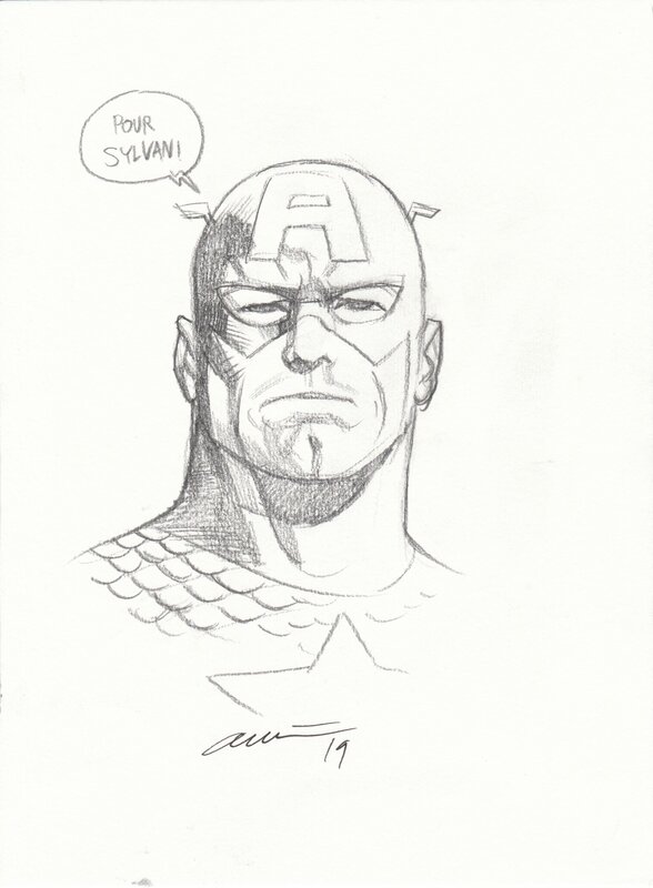 Captain america by Daniel Acuña - Sketch