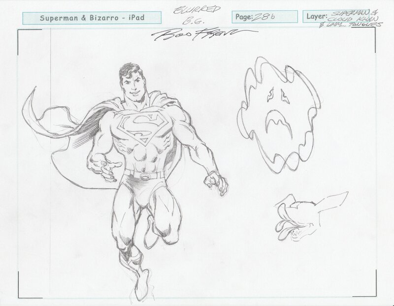 Superman 4 par Ron Frenz - Planche originale