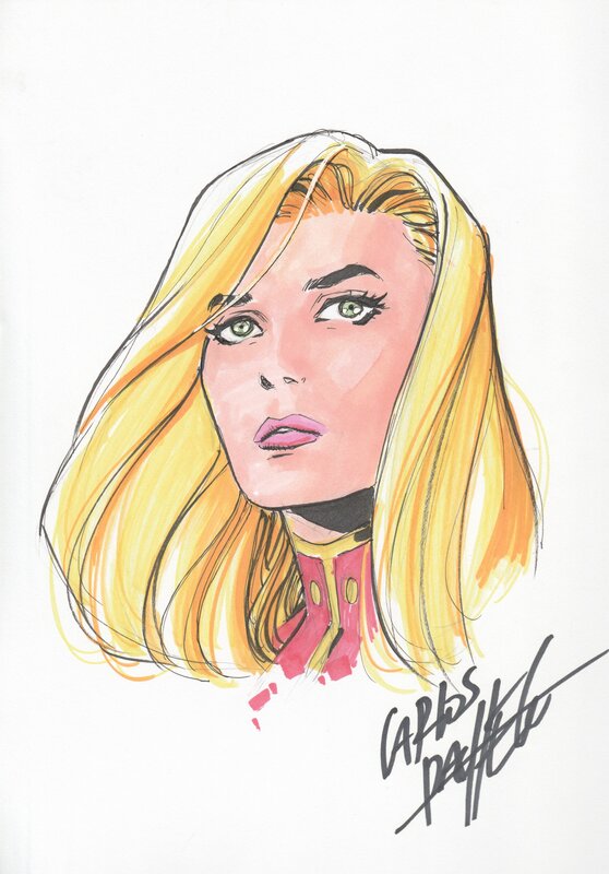 Captain Marvel by Carlos Pacheco - Sketch