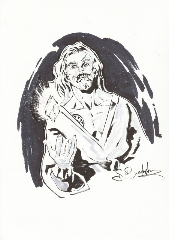 Simone Buonfantino, X-Man giving the seed of life - Sketch