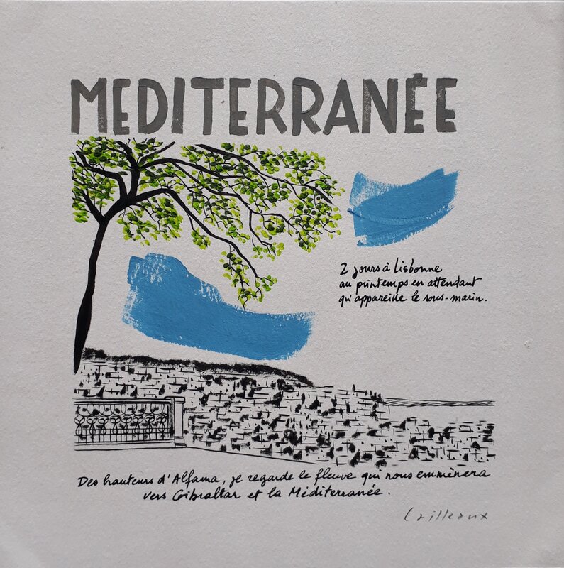 Méditerranée par Christian Cailleaux - Illustration originale