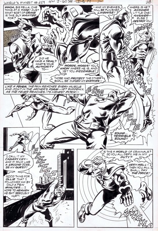 Donald L. Newton, Dave Hunt, 1979-11 Newton/Hunt: World's Finest Comics #259 p9 - Original Illustration