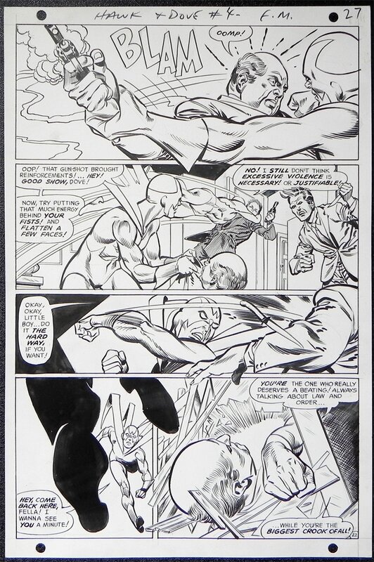 Gil Kane, Sal Trapani, Hawk and Dove #4 p.22 - Planche originale