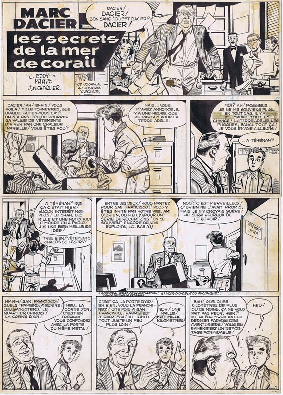 Eddy Paape, Marc Dacier / Flip Flink - les secrets de la mer de coral - Comic Strip